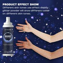 60ml Brightening Glitter Spray, Meets Collarbone Hair Halloween Party Nightclub Outfit Film Finishing Highlighter Glitter Spray