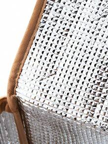 1 件便携式柳条藤条户外野餐包防水餐具隔热保温冷藏食品容器篮适用于露营野餐隔热野餐包适合青少年和工人适合返校教室隔热冷藏午餐包适合户外旅行轻便可折叠大容量适合家庭露营适合儿童适合男女老少保温午餐袋午餐盒袋学校午餐盒多功能野餐包 - 卡其色 - 查看 4