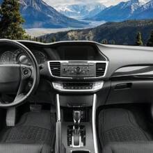 Juego Tapete 3 Piezas Uso Rudo Autos Y Camionetas Universal - Negro - Ver 6