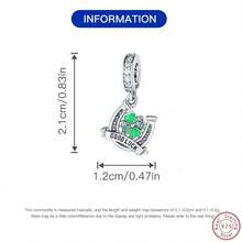1 cái Của Quyến rũ Và Thanh lịch S925 Bạc nguyên chất Tinh tế Creative Vật rủ xuống May mắn Biểu tượng Loạt Móng ngựa Cỏ ba lá Vật rủ xuống Vật rủ xuống Thích hợp Đối với DIY Vòng tay Dây chuyền Hạt Thích hợp Đối với Làm đồ trang sức Món quà - màu xanh lá - Xem 4