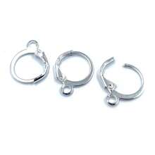 20入組13*16mm圓形龍蝦扣法式槓桿耳環鉤,diy製作耳環合金珠寶配件,小型企業用品