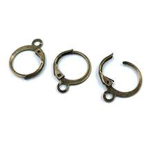 20入組13*16mm圓形龍蝦扣法式槓桿耳環鉤,diy製作耳環合金珠寶配件,小型企業用品