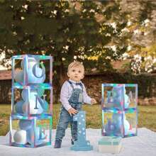 1 pièce Boîte à lettres transparente personnalisée pour anniversaire, mariage, boîte à ballons avec nom, décorations pour 1er anniversaire, miel/chérie/chéri, décorations de Noël, grande boîte transparente, décorations pour fête, décoration de maison, décoration de cheminée, boîte de douche (les matériaux en papier sont sujets à la casse)