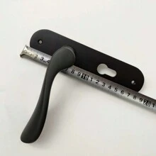 Simple Black Door Lock - Black - View 4