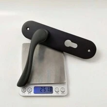 Simple Black Door Lock - Black - View 6