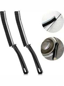 2入組長柄縫隙清潔刷(家庭廚房適用),附有創意縫隙刷(特用於樓梯清潔) - 黑色 - 查看 1