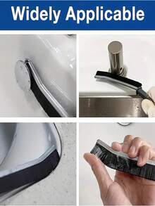 2入組長柄縫隙清潔刷(家庭廚房適用),附有創意縫隙刷(特用於樓梯清潔) - 黑色 - 查看 3