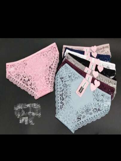 Calzones con encaje set de 6 piezas (CH, M, G)