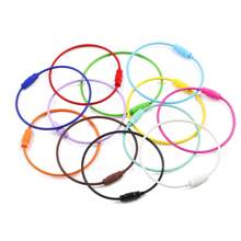 5pcs 1.5mm Thick 150mm Long Steel Wire Rope Key Ring With Colored Spray Paint, Diy Jewelry Making Accessories, Baking Varnish Steel Ring, Creative Pendant Accessories