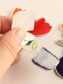 3 件套刺繡織物貼紙,附自黏膠,可用作 Diy 衣服、褲子、帽子、包包、鞋子、手機殼、服裝配件、熨燙設計的徽章或補丁 - 彩色 - 查看 6