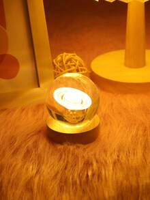 Creative 3D Chạm khắc Quả cầu pha lê Phòng ngủ Học tập Đèn ngủ Mặt trăng Hạ cánh Thủ công mỹ nghệ Trang trí - Nhiều màu - Xem 6