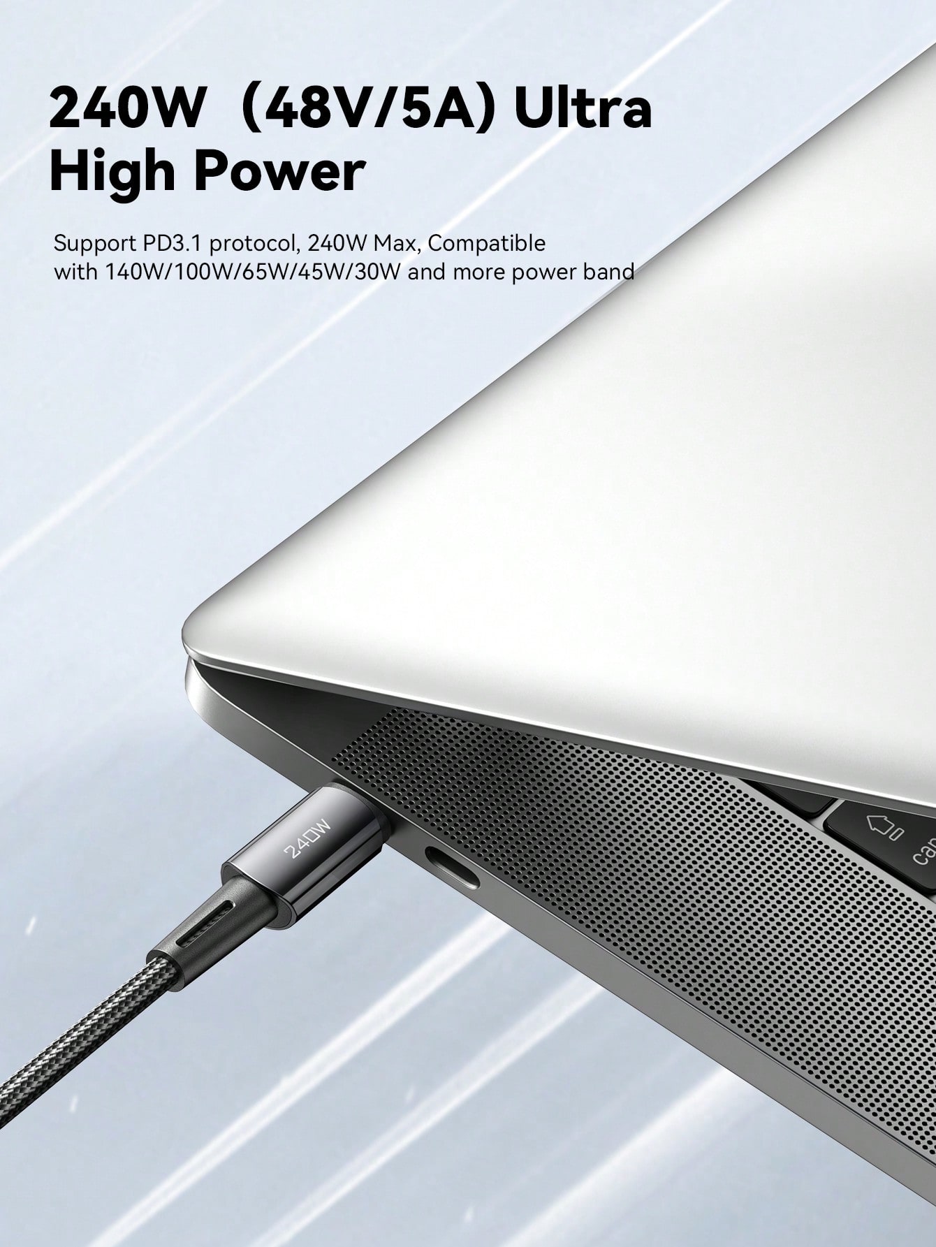 ESSAGER كابل شحن سريع نوع C من سايجر بقوة 240 واط،...