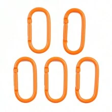 5pcs 25*50mm Paint Sprayed Color Running Track Shaped Carabiner With Spring And Key Ring Hook, Diy Accessory Material For Handmade Jewelry - 5pcs - View 18