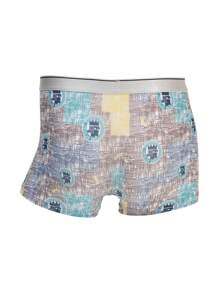 New Arrival 3pcs Iced Silk Men's Underwear, Printed, Highly Elastic, Comfortable, Antibacterial, Breathable Mid-waist Boxers