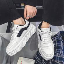 Nam Thể thao & Giải trí Giày Chunky Giày thể thao , Tăng Chiều Cao Giày đi bộ - Đen và trắng - Xem 3