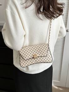 時尚純色復古長棍袋設計簡約腋下女士肩袋 - 彩色 - 查看 4