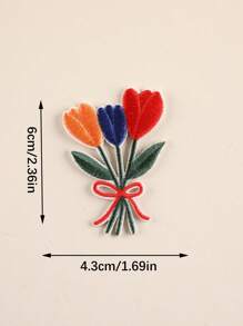 3 件套刺繡織物貼紙,附自黏膠,可用作 Diy 衣服、褲子、帽子、包包、鞋子、手機殼、服裝配件、熨燙設計的徽章或補丁 - 彩色 - 查看 5