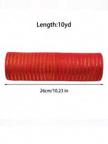 1pc Christmas Wedding Tulle Ribbon With Gold Wire Edge For Party Decoration, Xmas Tree Decor - View 5