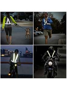 1 Pieza Arnés Reflectante Para Ciclismo Y Carrera Nocturnos - Naranja - Ver 3