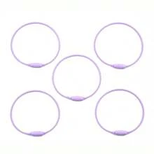 5pcs 1.5mm Thick 150mm Long Steel Wire Rope Key Ring With Colored Spray Paint, Diy Jewelry Making Accessories, Baking Varnish Steel Ring, Creative Pendant Accessories