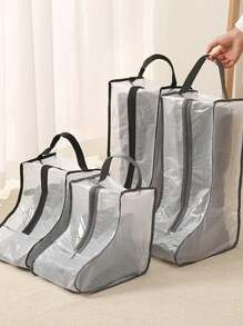 1pc Foldable Non-Woven Fabric Shoe Bag, Portable Dust-Proof Travel Shoe Bag