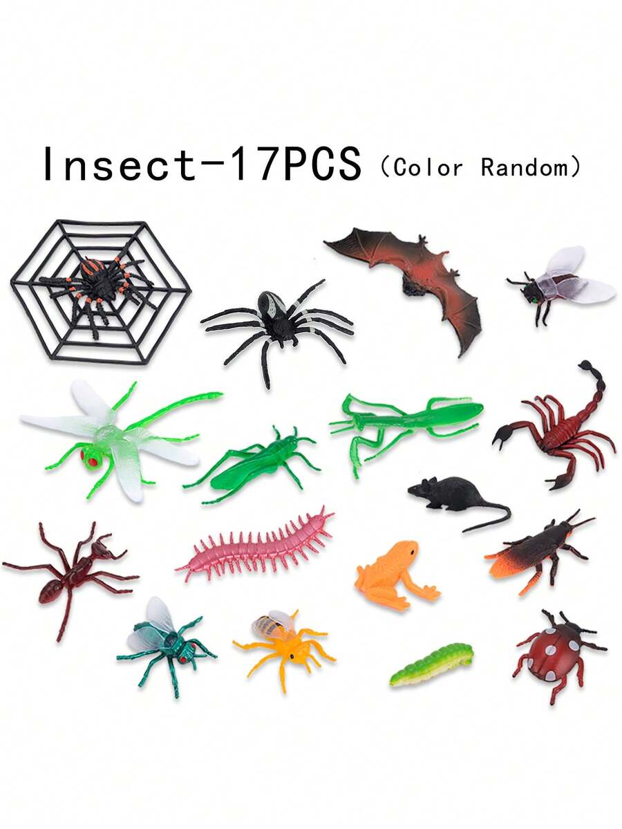 17pcs Random Color Bright Bugz Toy Set For Kids Educational Toys For Boys, Girls Holiday, Birthday Gifts - Multicolor - View 1