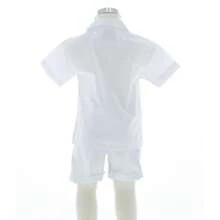 Conjunto De Guayabera Bordada Blanco 3013 1 A 6 Años - Blanco - Ver 2