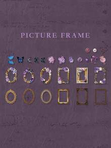 YUXIAN 54入組復古鑽空設計剪貼留言貼紙,配有盒子包裝 - 彩色 - 查看 6