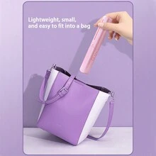 1 Miếng 2 trong 1 Điện lực Không dây Máy duỗi tóc Lược , 3 cấp độ Có thể điều chỉnh Có thể mang đi Nóng Lược , Sạc Usb Mini Bàn chải duỗi tóc , Thẳng Và Trơn tru Phong cách tóc - Màu tím - Xem 11