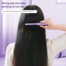 1 Miếng 2 trong 1 Điện lực Không dây Máy duỗi tóc Lược , 3 cấp độ Có thể điều chỉnh Có thể mang đi Nóng Lược , Sạc Usb Mini Bàn chải duỗi tóc , Thẳng Và Trơn tru Phong cách tóc - Màu tím - Xem 9