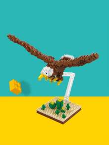 Bloques De Construcción De Águila Juguetes Educativos Montados Para Niños - Marrón - Ver 1