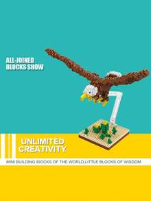 Bloques De Construcción De Águila Juguetes Educativos Montados Para Niños - Marrón - Ver 3