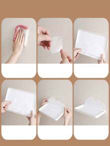 1pc Wall-mounted Foldable Storage Rack, Multi-functional Organizer For Bathroom, Kitchen, Etc. - White - View 6