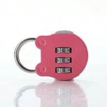 1pc Random Color Combination Lock Passwords, Luggage Locks Suitcase Locks With Code Cipher Lock - Pink - View 3