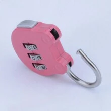 1pc Random Color Combination Lock Passwords, Luggage Locks Suitcase Locks With Code Cipher Lock - Pink - View 6