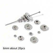 20入組3-10MM不銹鋼金屬平底珠子鬆動隔片珠子適合珠寶製作DIY項鍊手環配件