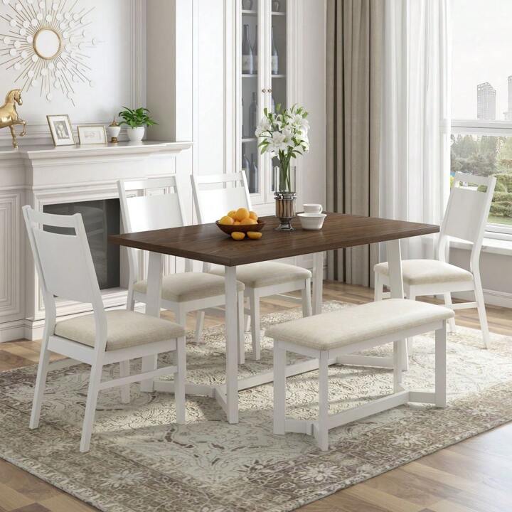 Farmhouse dining chairs set best sale of 4