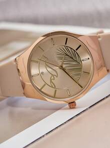 1 buc ceas cu cuarț din silicon, la modă, pentru femei, ca un cadou pentru studenții care se întorc la școală - Caisă - Vizualizare 4