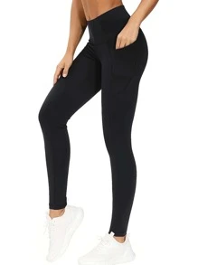 Lynfun Women's High Waist Thermal Lined Thermal Leggings, Opaque, With Phone Pocket, Warm Tight Pants For Running, Workout, Winter,Fleece