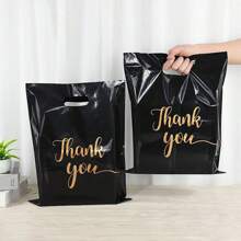 20 cái Chất rắn Có màu sắc Qủa tặng Gói hàng Túi ( Cảm ơn ) Túi xách - 20 miếng đen cảm ơn bạn - Xem 1