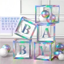 1 pièce Boîte à lettres transparente personnalisée pour anniversaire, mariage, boîte à ballons avec nom, décorations pour 1er anniversaire, miel/chérie/chéri, décorations de Noël, grande boîte transparente, décorations pour fête, décoration de maison, décoration de cheminée, boîte de douche (les matériaux en papier sont sujets à la casse)