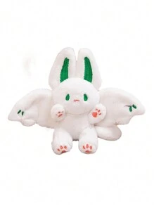 1 件毛绒蝙蝠兔钥匙扣娃娃，可爱蝙蝠毛绒动物吊坠，儿童毛绒玩具生日和圣诞节礼物 - 白色 - 查看 5