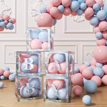 1 pièce Boîte à lettres transparente personnalisée pour anniversaire, mariage, boîte à ballons avec nom, décorations pour 1er anniversaire, miel/chérie/chéri, décorations de Noël, grande boîte transparente, décorations pour fête, décoration de maison, décoration de cheminée, boîte de douche (les matériaux en papier sont sujets à la casse)