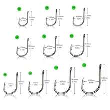 100Pcs/Box Stainless Steel Bait Fish Carbon Steel Fishing Jig Circle Hooks Fishing Carp Fishing Accessories Gear Tackle With Perforated Hooks - Silver - View 5