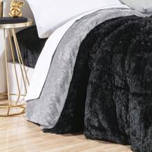 Concord COBERTOR BORREGA PELUCHE PELO LARGO - Negro - Ver 7