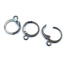 20入組13*16mm圓形龍蝦扣法式槓桿耳環鉤,diy製作耳環合金珠寶配件,小型企業用品