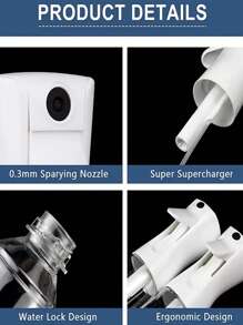 濃縮水箱高壓噴霧瓶，持續霧化造型噴水瓶，適用於理髮與美髮配件 - 白色 - 查看 7