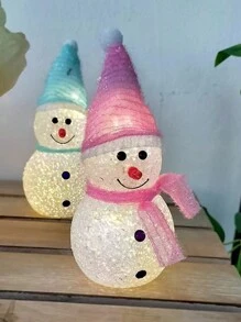 可愛聖誕雪人設計裝飾燈,適合戶外花園裝飾 - 彩色 - 查看 9