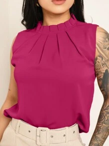 Women Tank Tops & Camis - 玫紅色 - 查看 1