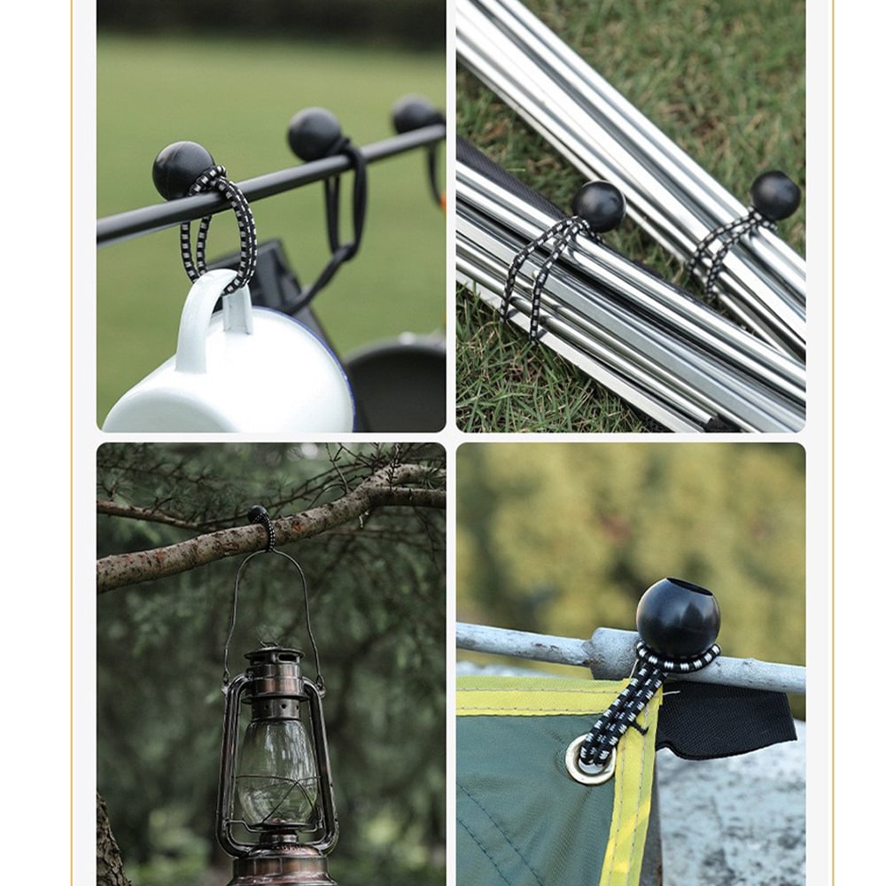 2pcs Heavy Duty Ball Bungee Cords Perfect For Securing Tents, Patio
